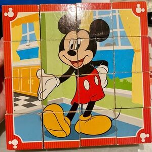 Disney Mickey Mouse Puzzle Block Set - Red, Yellow, and Black